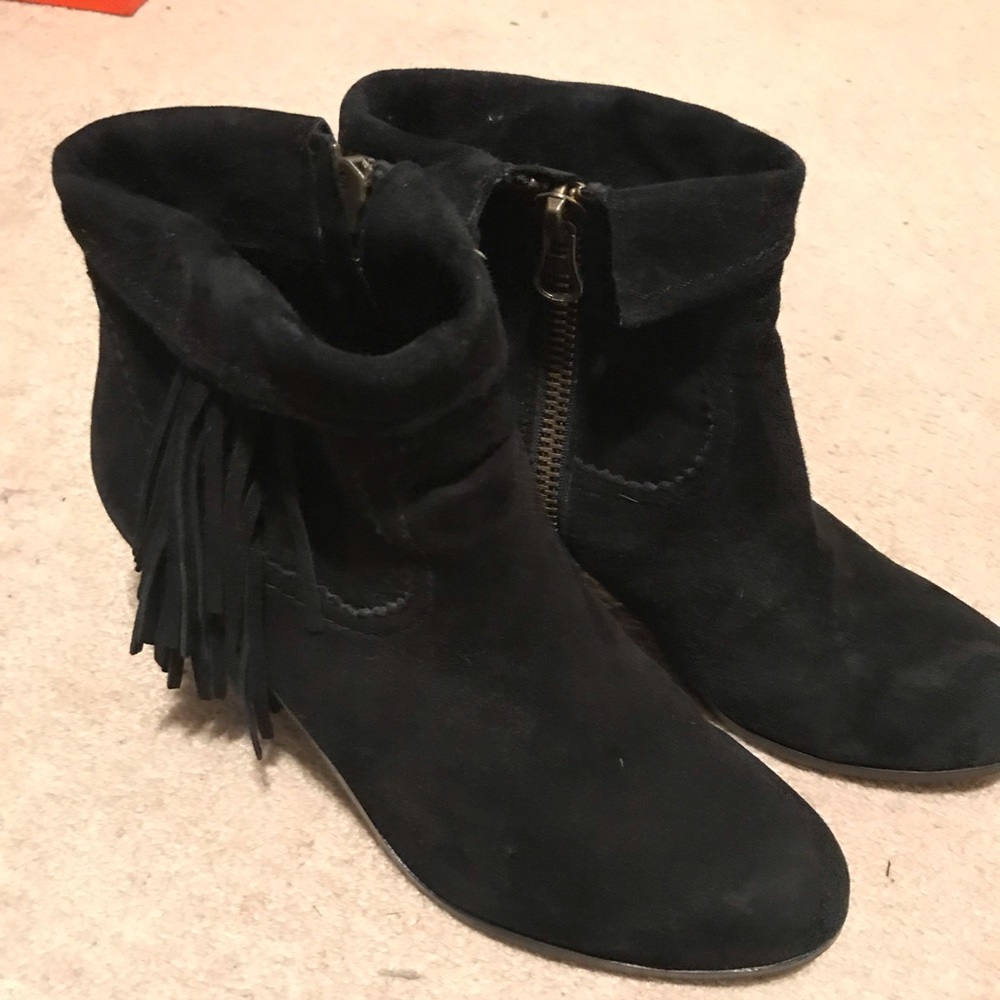 Sam Edelman black suede Louie booties